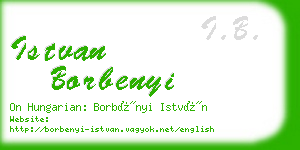 istvan borbenyi business card